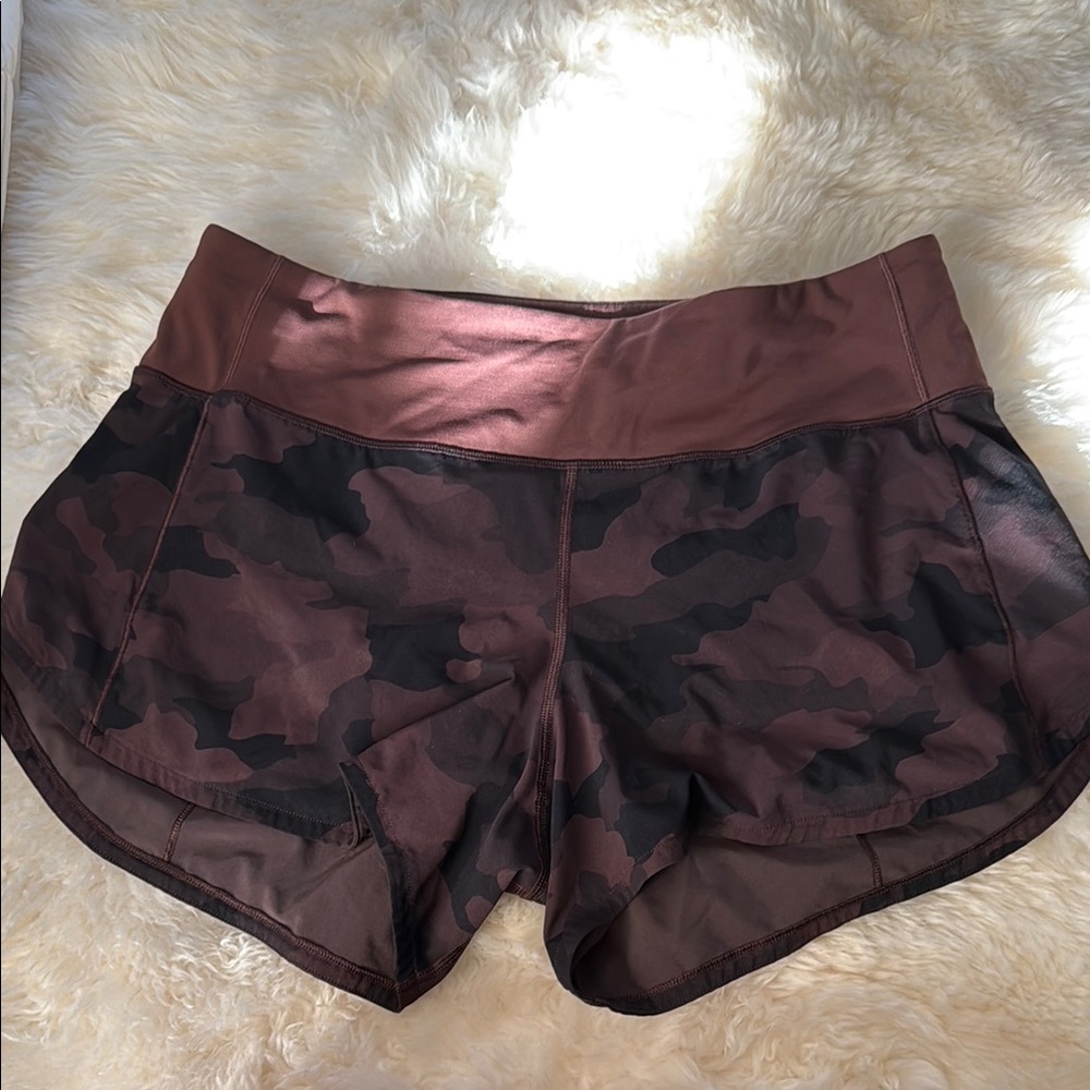 Lululemon Speedy Shorts in Camo